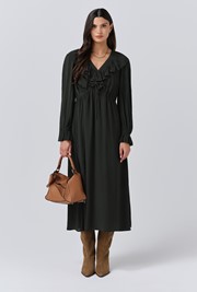 Aurora Crepe Tie Waist Midi Dress