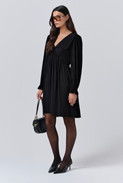 Bianca Crepe Frill Collar Short Dress