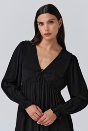 Bianca Crepe Frill Collar Short Dress