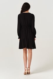 Bianca Crepe Frill Collar Short Dress