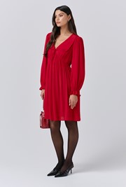Bianca Crepe Frill Collar Short Dress