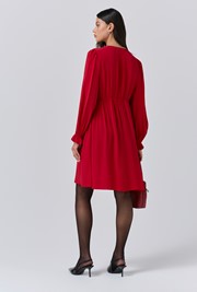 Bianca Crepe Frill Collar Short Dress