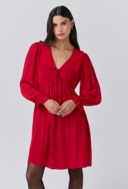 Bianca Crepe Frill Collar Short Dress