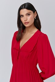 Bianca Crepe Frill Collar Short Dress