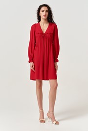 Bianca Crepe Frill Collar Short Dress