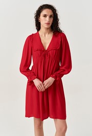 Bianca Crepe Frill Collar Short Dress