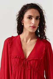 Bianca Crepe Frill Collar Short Dress