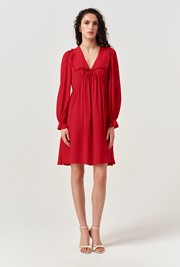 Bianca Crepe Frill Collar Short Dress