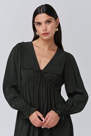 Bianca Crepe Frill Collar Short Dress
