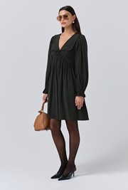 Bianca Crepe Frill Collar Short Dress