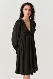 Bianca Crepe Frill Collar Short Dress