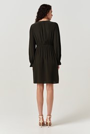 Bianca Crepe Frill Collar Short Dress