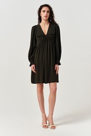 Bianca Crepe Frill Collar Short Dress