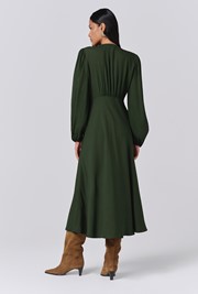 Francesca Crepe Button Through Midi Dress