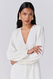 Francesca Crepe Button Through Midi Dress