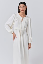 Layla Crepe Tie Neck Midi Dress