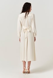 Layla Crepe Tie Neck Midi Dress