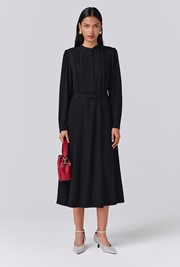 Freya Crepe Belted Midi Dress