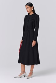 Freya Crepe Belted Midi Dress