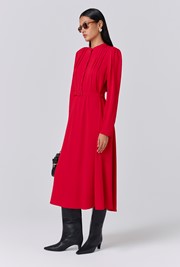 Freya Crepe Belted Midi Dress