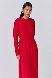 Freya Crepe Belted Midi Dress