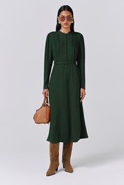 Freya Crepe Belted Midi Dress