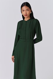 Freya Crepe Belted Midi Dress