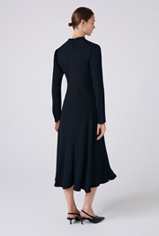 Cecelia Crepe V Neck Midi Dress