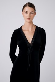 Amelia Velvet V Neck Midi Dress