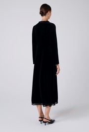 Amelia Velvet V Neck Midi Dress