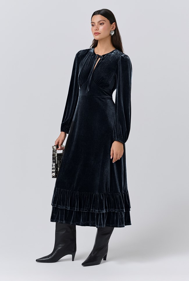 Elenanor Velvet Midi Dress