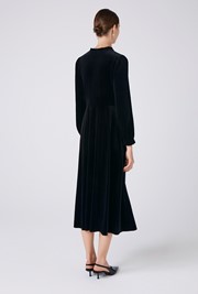 Ivy Velvet V Neck Midi Dress