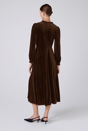 Ivy Velvet V Neck Midi Dress