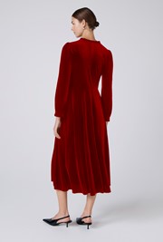 Ivy Velvet V Neck Midi Dress