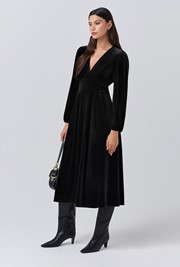 Kimberley Velvet Tiered Midi Dress