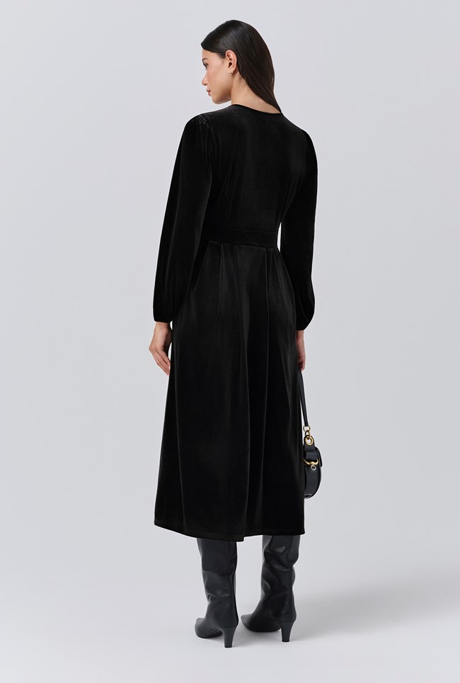 Kimberley Velvet Tiered Midi Dress