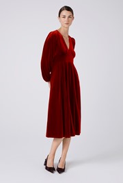 Kimberley Velvet Tiered Midi Dress