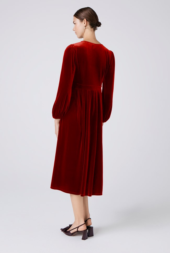 Kimberley Velvet Tiered Midi Dress