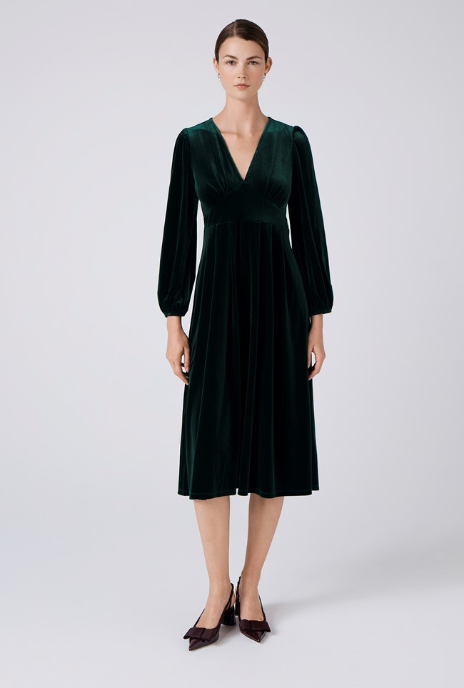 Kimberley Velvet Tiered Midi Dress
