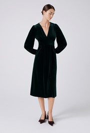 Kimberley Velvet Tiered Midi Dress