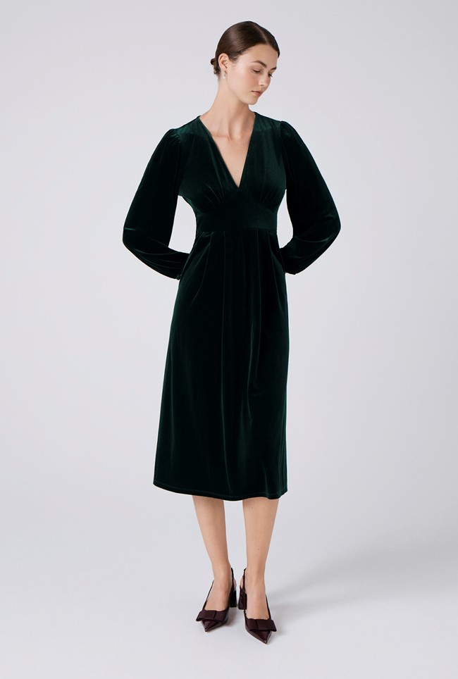 Kimberley Velvet Tiered Midi Dress