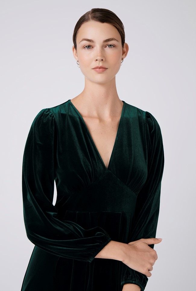 Kimberley Velvet Tiered Midi Dress