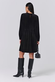 Harper Velvet Doll Neck Short Dress