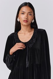 Harper Velvet Doll Neck Short Dress