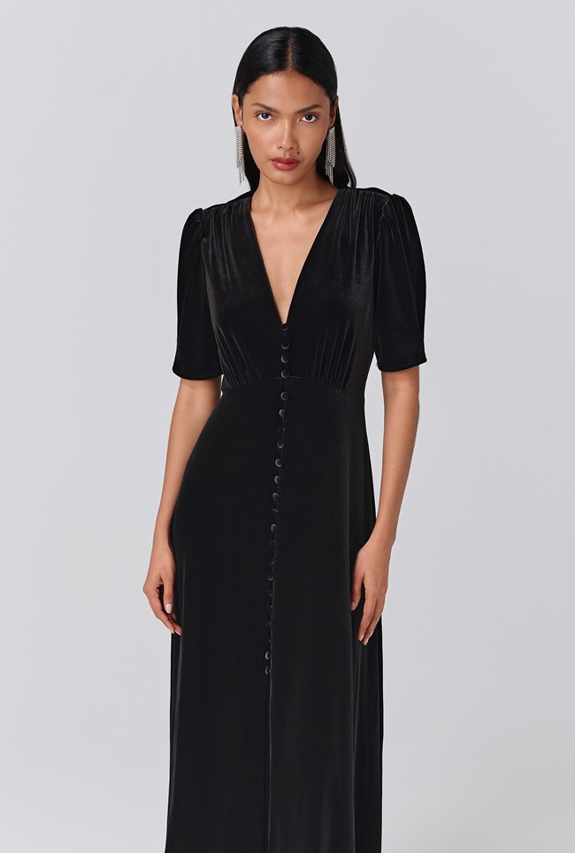 Madison Velvet Midi Tea Dress