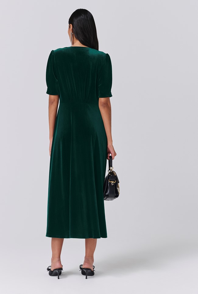 Madison Velvet Midi Tea Dress