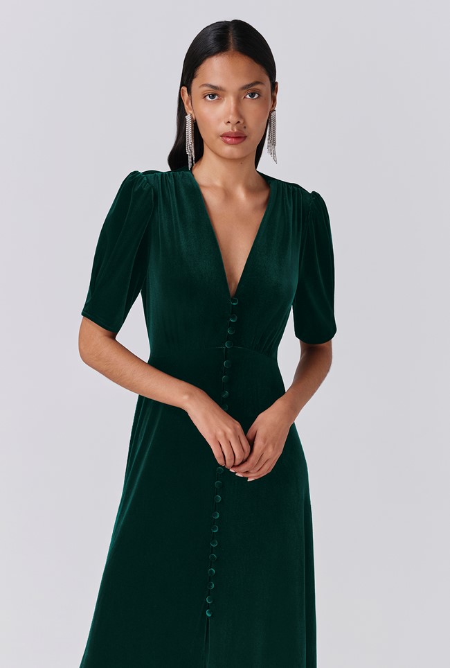 Madison Velvet Midi Tea Dress