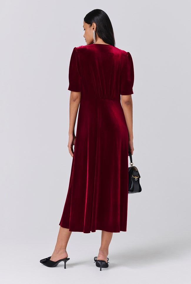 Madison Velvet Midi Tea Dress