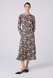 Josie Floral Crepe Midi Dress