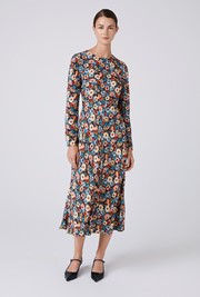 Josie Floral Crepe Midi Dress
